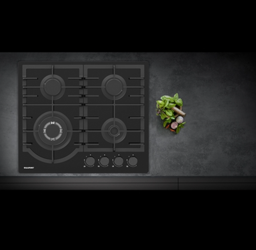 BLAUPUNKT 60CM GAS COOKTOP INC WOK BURNER (BLACK)