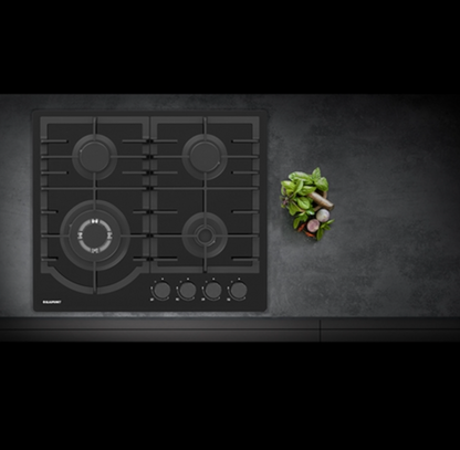BLAUPUNKT 60CM GAS COOKTOP INC WOK BURNER (BLACK)