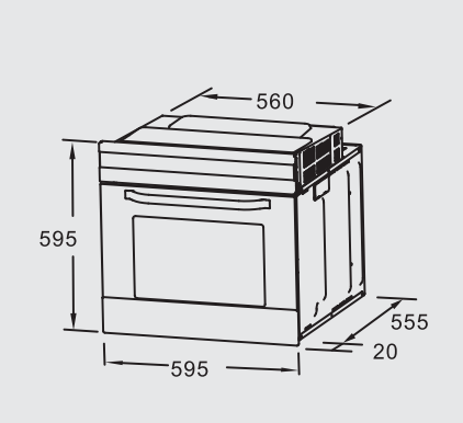 BLAUPUNKT 60CM BUILT-IN 8-FUNCTION OVEN (STAINLESS STEEL)