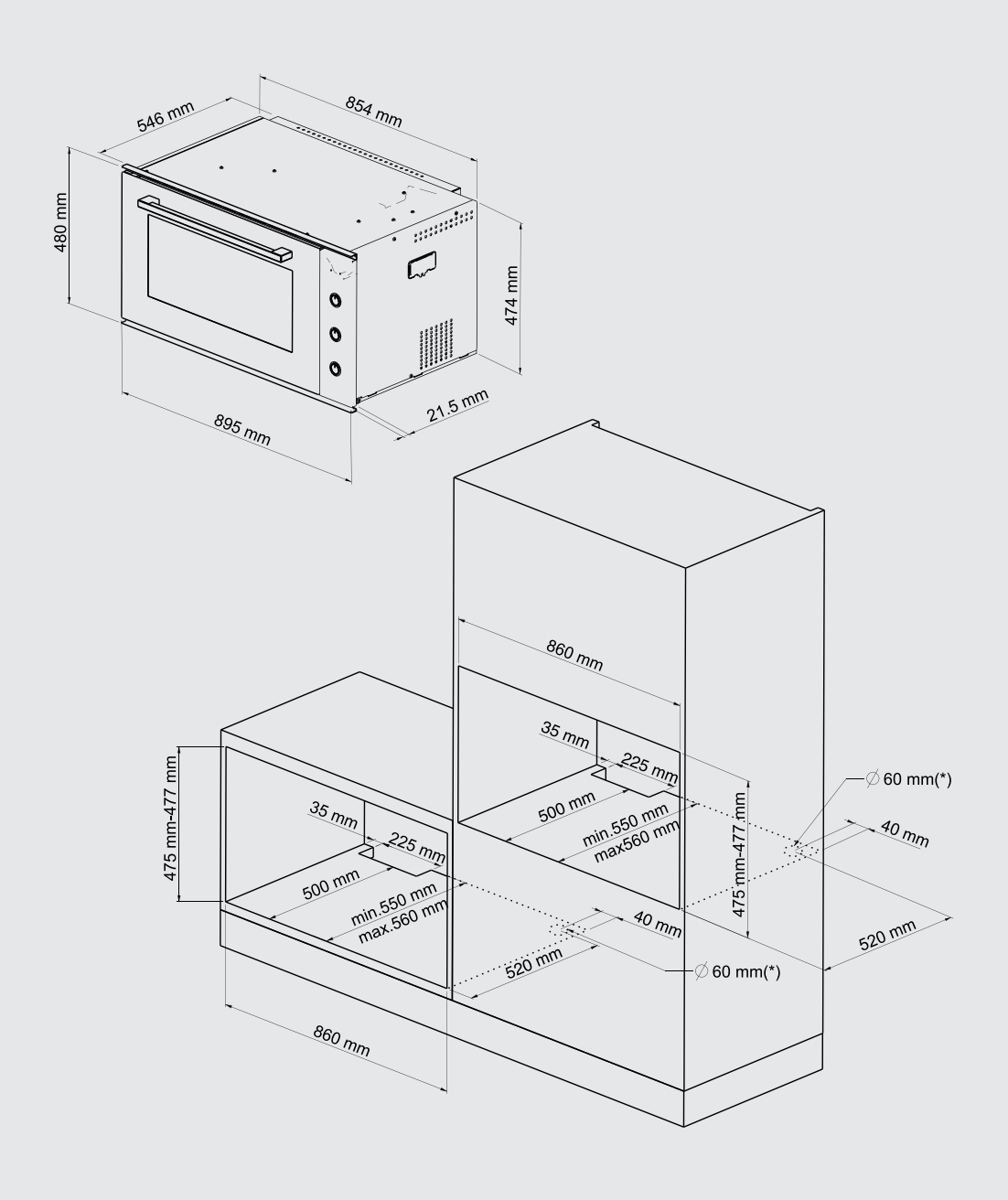 BLAUPUNKT 90CM BUILT-IN OVEN (STAINLESS STEEL)