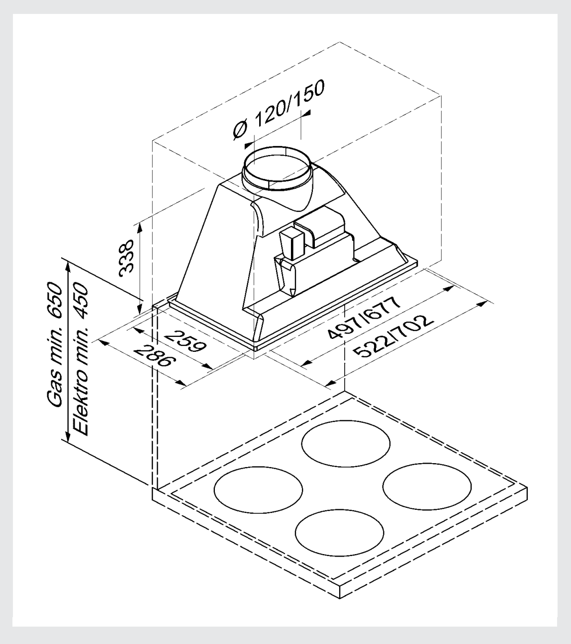 BLAUPUNKT 60CM UNDERMOUNT (STAINLESS STEEL)