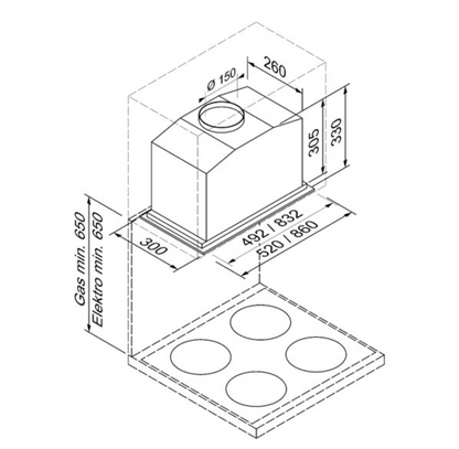 BLAUPUNKT 90CM UNDERMOUNT (STAINLESS STEEL)