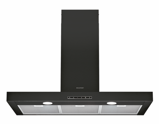 BLAUPUNKT 90CM WALL MOUNTED CANOPY RANGEHOOD AND FLUE (BLACK STAINLESS STEEL)