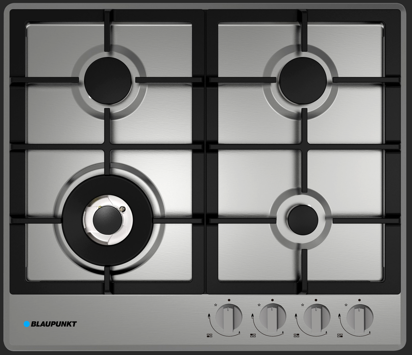 BLAUPUNKT 60CM GAS COOKTOP (STAINLESS STEEL)