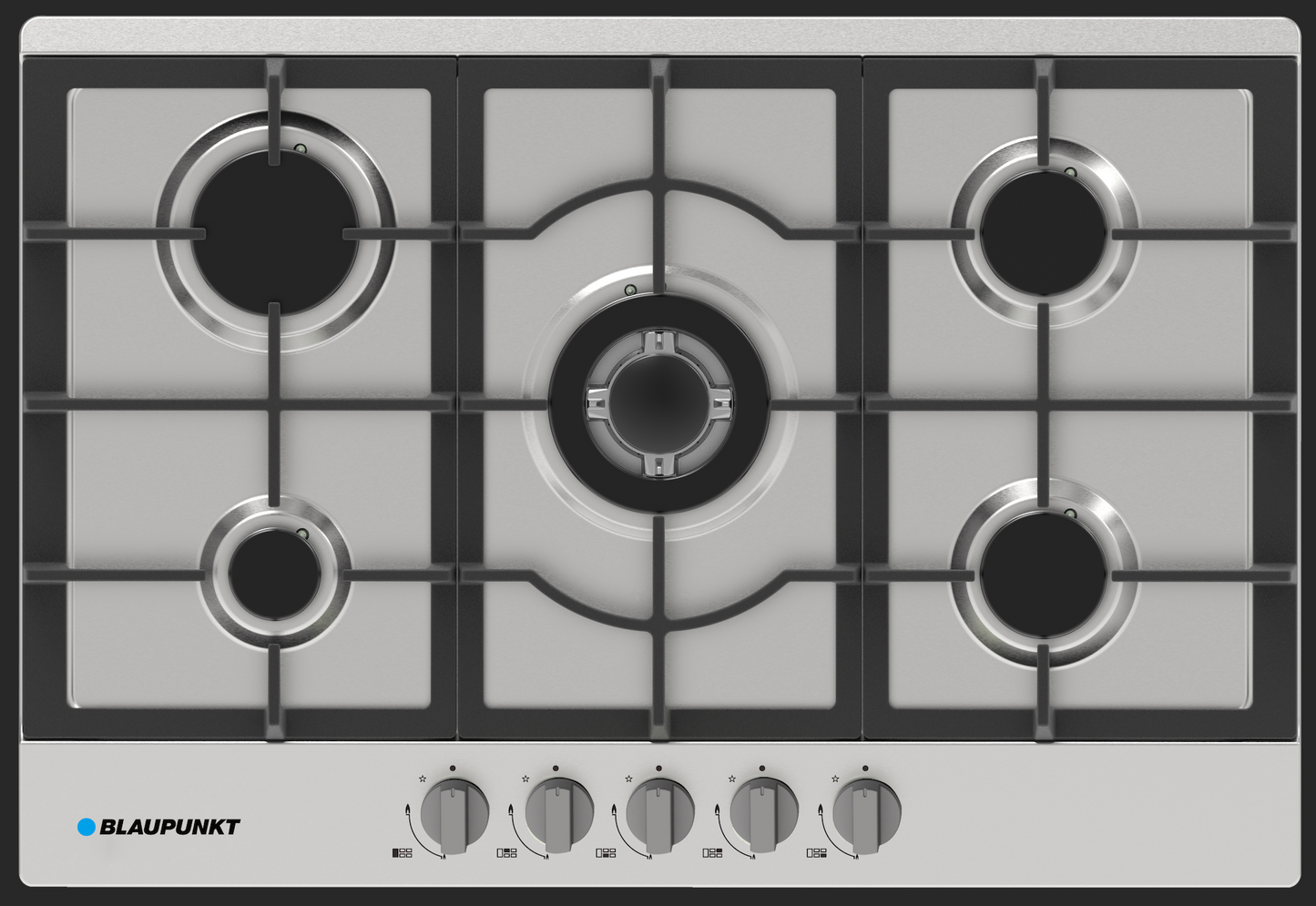 BLAUPUNKT 90CM GAS COOKTOP INC WOK BURNER (STAINLESS STEEL)