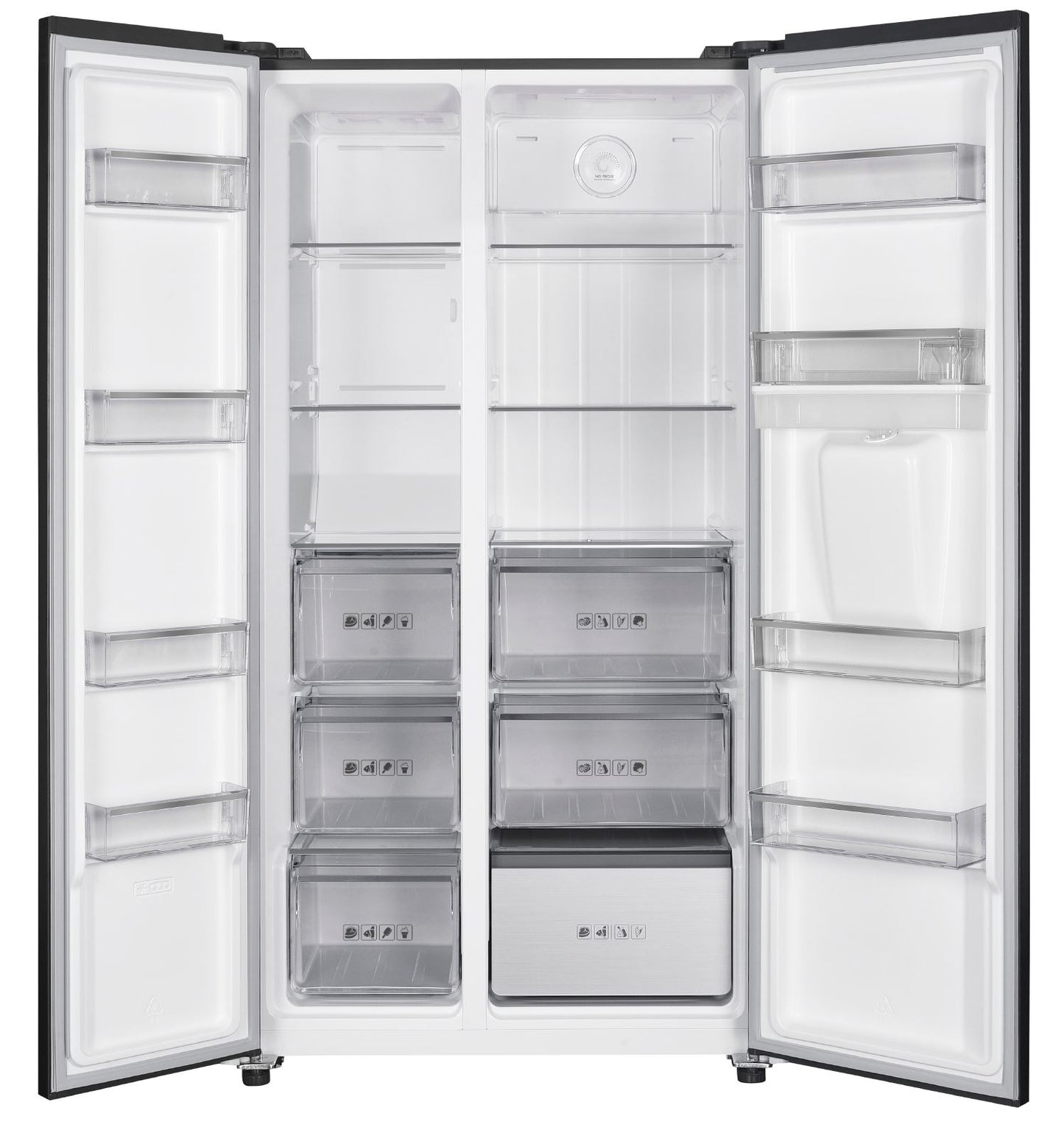 BLAUPUNKT SIDE BY SIDE FRIDGE (DARK STEEL)