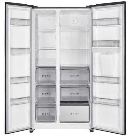 BLAUPUNKT SIDE BY SIDE FRIDGE (DARK STEEL)