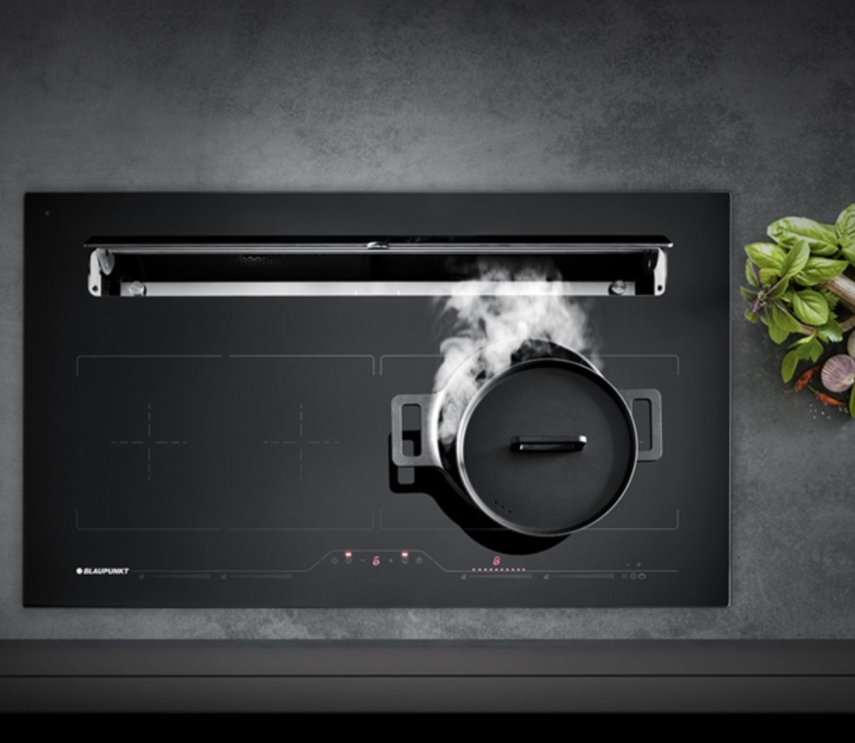 BLAUPUNKT 90CM INDUCTION COOKTOP/BUILT-IN EXTRACTION (BLACK)