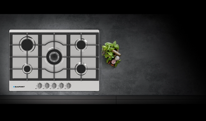 BLAUPUNKT 90CM GAS COOKTOP INC WOK BURNER (STAINLESS STEEL)