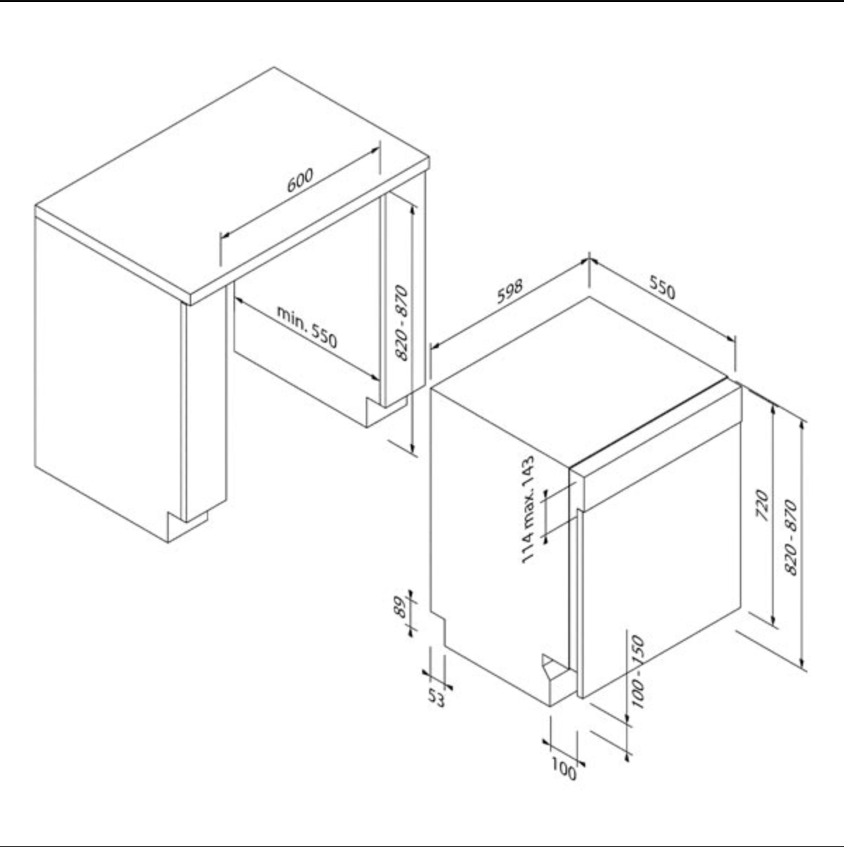 BLAUPUNKT 60CM SEMI-INTEGRATED DISHWASHER